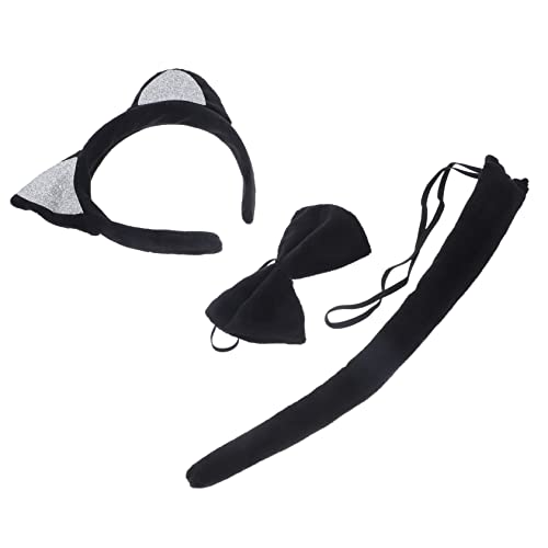 Beavorty Cosplay Katzenohren Stirnband und Fliege Set Tierohr Haarband Zum Anziehen von Beavorty