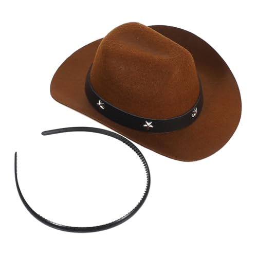 Beavorty Cowboyhut-Stirnband Cowgirl-Accessoires Haustier-Cowboy-Hut Westliche Hüte Mini-Cowgirl-Hut Westliche Tanzzubehör Cowboy -stirnbandhut Geburtstags-Cowgirl-Hut Vlies Coffee Beavorty Cowboyhut-Stirnband Cowgirl-Accessoires Haustier-Cowboy-Hut Westliche Hüte Mini-Cowgirl-Hut Westliche Tanzzubehör Cowboy -stirnbandhut Geburtstags-Cowgirl-Hut Vlies Coffee von Beavorty