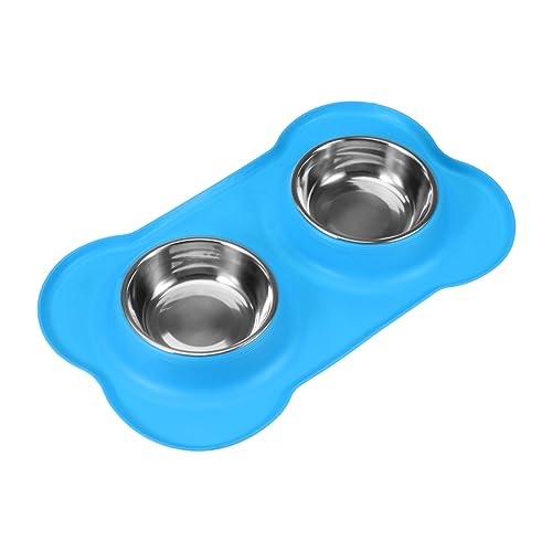 Beavorty 2-in-1-futternapf-set Für Hunde – Näpfe Aus Silikon Und Edelstahl Mit Anti-rutsch-Matte – Perfekt Für Große Hunde Und Katzen von Beavorty