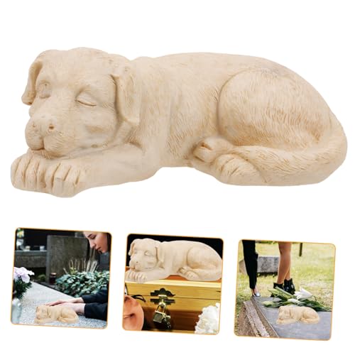 Beavorty Gedenkschmuck für Haustiere Statue Geschenk Gedenkstein Haustierfigur im Freien tierstatut Ornament Felsen Grabstein Dekorationen Ornamente Kunsthandwerk Harz von Beavorty