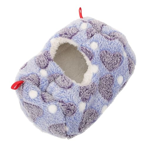 Beavorty Hamster Goldener Baumwolle Nest Papagei Glider Schlafsack Baumwolle Nest Winter verdicktes Schlafnest (Pfirsich) warmes Hamsterbett von Beavorty