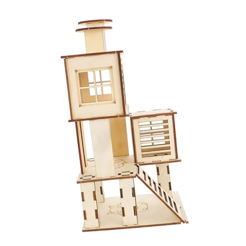 Beavorty Holz Hamster Aktivität Spielzeug Hamster Klettern Rutsche Haustier Spielplatz Lebensraum Beavorty Holz Hamster Aktivität Spielzeug Hamster Klettern Rutsche Haustier Spielplatz Lebensraum von Beavorty