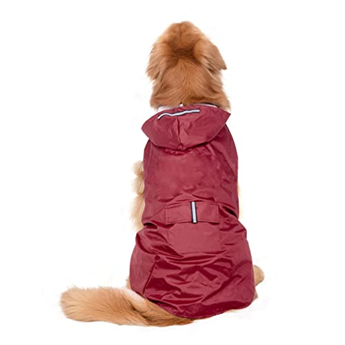 Beavorty Haustier Hundekleidung Winterjacke für Hunde Welpen-Hoodie Kleiner Hund Regenmantel Winterkleidung für Welpen Katze Regenjacke Poncho wimperntusche Großer Hund rot von Beavorty