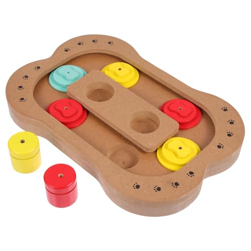 Beavorty Hundefutter-puzzlespielzeug Aus Holzknochen Interaktiver Futternapf mit Langsamer Fütterung für Welpen von Beavorty