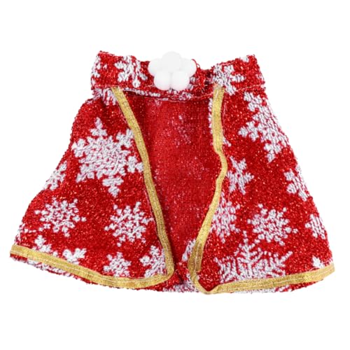 Beavorty Weihnachts-Cape Für Haustiere Mit Schneeflockenmuster Und Atmungsaktiv Für Festlichkeiten Und Partys Für Katzen Und Kleine Hunde von Beavorty