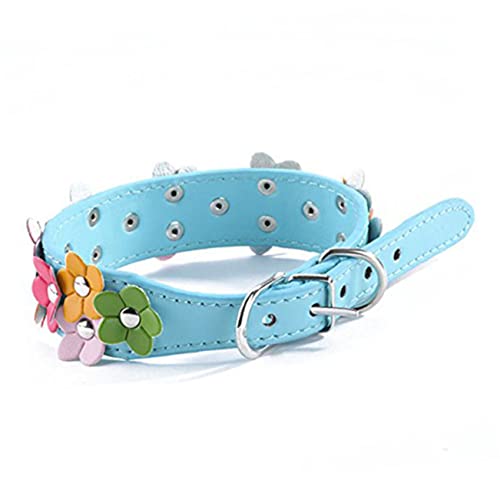 Beavorty Modisches Haustierhalsband Mit Blumendekor Aus Pu-Legierung Größe S Für Hunde Katzen Und Welpen von Beavorty