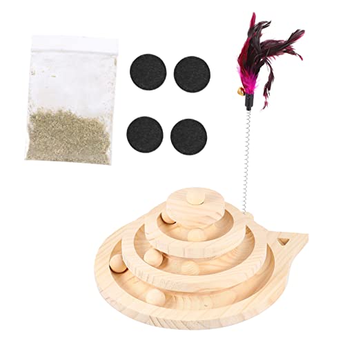 Beavorty Spielzeug Katzen-Plattenspieler Grastunnel Kreis Katzenspielzeug mit Ball Spielzeuge Cat-Plattenspieler-Trackball Kätzchen-Plattenspieler mit Ball hölzern Drehscheibe Spur Beavorty Spielzeug Katzen-Plattenspieler Grastunnel Kreis Katzenspielzeug mit Ball Spielzeuge Cat-Plattenspieler-Trackball Kätzchen-Plattenspieler mit Ball hölzern Drehscheibe Spur von Beavorty