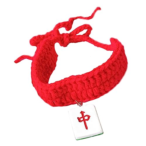 Beavorty Katzen Strick Halsband Kleidung Chinesischer Stil Halskette Wolle von Beavorty