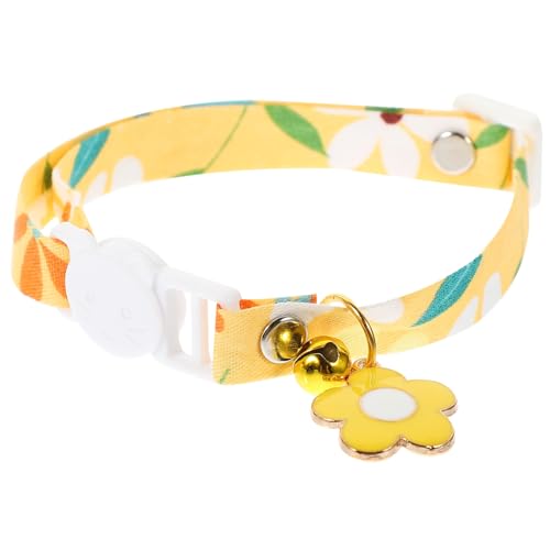 Beavorty Haustier-Party-zubehör Haustier-katzenhalsband Kätzchen-Halsband Glocken Leichtes Gelbes von Beavorty