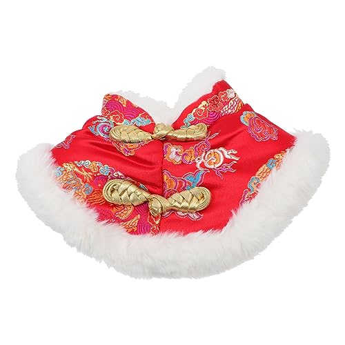 Beavorty Mantel kleines Hundekostüm Hund Qipao Weihnachtskostüm für Haustiere Kleider Katzen Anzug Haustierzubehör Herbst und Winter Kleidung Cheongsam einstellen Requisiten Acryl von Beavorty