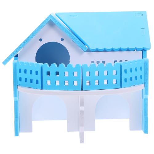 Beavorty hamsterhaus Hamster häuschen kleintierhaus Spielzeuge hamger Rattenkäfig Versteck Versteckhaus für Meerschweinchen Zubehör Goldener Haustierhaus PVC von Beavorty