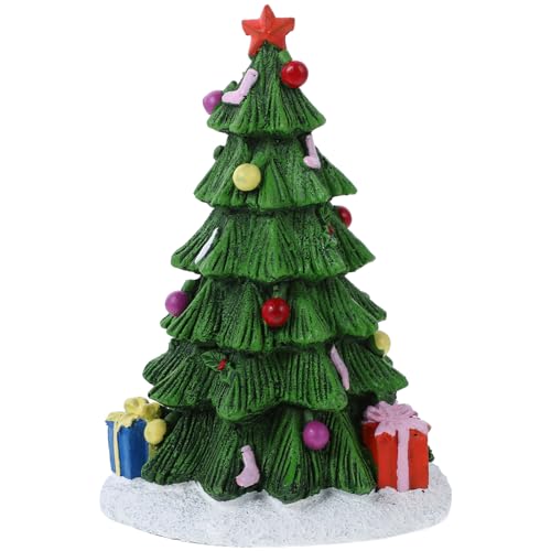 Beavorty Mini-Weihnachtsbaum Aus Kunstharz Miniatur-Weihnachtsbaumfigur Aquarium-Dekoration Winterurlaub Kiefernbaum-Statue Für Desktop-Aquarium Mikro-Landschaft von Beavorty