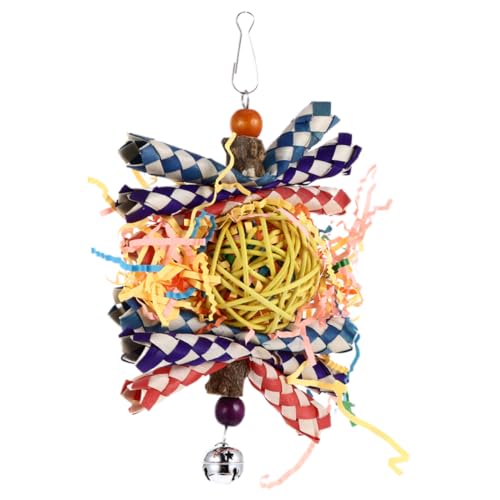 Beavorty Vogelkäfig Hängespielzeug für Papageien Kauspielzeug Glocke Papagei Futtersuche Spielzeug Vogel Holzspielzeug Beavorty Vogelkäfig Hängespielzeug für Papageien Kauspielzeug Glocke Papagei Futtersuche Spielzeug Vogel Holzspielzeug von Beavorty
