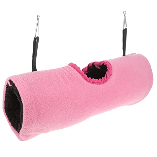 Beavorty Papageien-Tunnel-hängematte Hängendes Nest Meerschweinchen Hängebett Haustierkäfig-hängematte Winter Hamsterbetten Hängetunnel Für Kleintiere Igelhütte Katzenkäfig Frettchen Plüsch von Beavorty