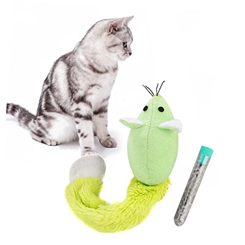 Beavorty Pet Katzen Spielzeug Aus Plüsch Mit Katzenminze Langem Und Buntem Design Interaktives Mausspielzeug Aktivität Und Spielverhalten Für Katzen Grün Beavorty Pet Katzen Spielzeug Aus Plüsch Mit Katzenminze Langem Und Buntem Design Interaktives Mausspielzeug Aktivität Und Spielverhalten Für Katzen Grün von Beavorty