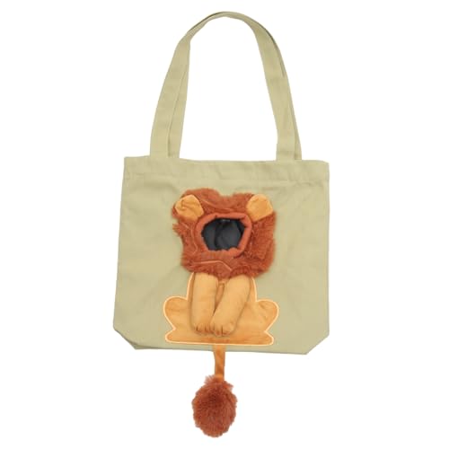Beavorty Haustierfreundliche Canvas-umhängetasche – Tragetasche Im Löwen-Design Für Outdoor-Abenteuer von Beavorty