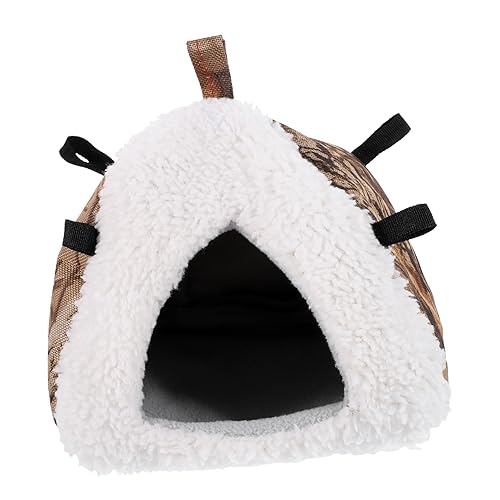 Beavorty Verdickte und Vogelnesthaus-Hängematte im Winter Hamsterhütte Hamsterhaus Hamster häuschen hängematten Hamster-Accessoire Chinchilla-Versorgung Fleece-Futter Käfig Zubehör von Beavorty