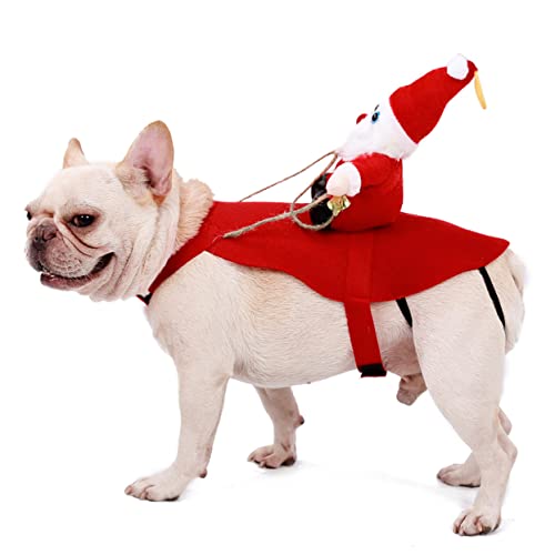 Beavorty Lustiges Weihnachtsoutfit für Hunde Weihnachtsmann-reitmantel Haustierkostüm Cosplay-Kleidung Rot Größe S Langlebig Beavorty Lustiges Weihnachtsoutfit für Hunde Weihnachtsmann-reitmantel Haustierkostüm Cosplay-Kleidung Rot Größe S Langlebig von Beavorty