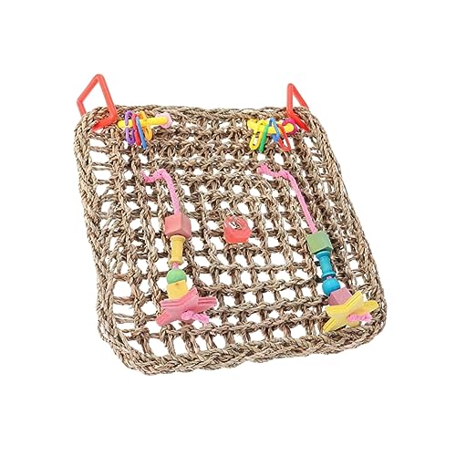 Beavorty Papageien-Spielzeug-Set Vogelspielzeug Für Nymphensittiche Sittiche Vögel Gras Geflochtenes Kauspielzeug Kletternetz Schaukelspielzeug Beavorty Papageien-Spielzeug-Set Vogelspielzeug Für Nymphensittiche Sittiche Vögel Gras Geflochtenes Kauspielzeug Kletternetz Schaukelspielzeug von Beavorty