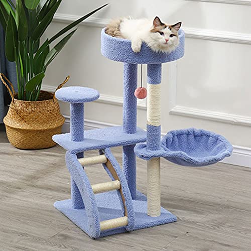 BebeXi katzenbaum klein Kratzbaum mit Kratzzentrum, mit Einstreu und Katzenplattform, Höhe 81 cm, blau BebeXi katzenbaum klein Kratzbaum mit Kratzzentrum, mit Einstreu und Katzenplattform, Höhe 81 cm, blau von BebeXi