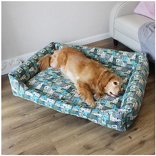 HYQHYX hundebett rund Großes menschliches Hundebett, 130 cm x 100 cm x 50 cm, luxuriöses orthopädisches Hundebett zum Dösen, waschbar, bequem(Color:3,Size:) von BebeXi