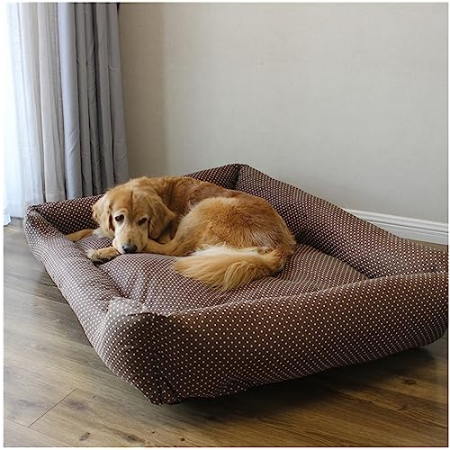HYQHYX hundebett rund Großes menschliches Hundebett, 130 cm x 100 cm x 50 cm, luxuriöses orthopädisches Hundebett zum Dösen, waschbar, bequem(Color:4,Size:) von BebeXi