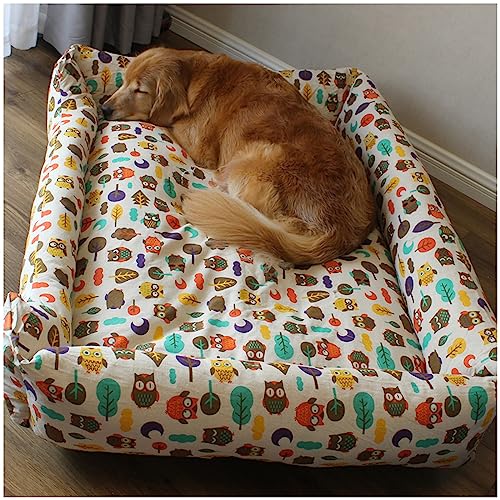HYQHYX hundebett rund Großes menschliches Hundebett, waschbar, schön, bequem, 130 cm x 100 cm x 50 cm, luxuriöses orthopädisches Hundebett zum Dösen(Color:2,Size:) von BebeXi