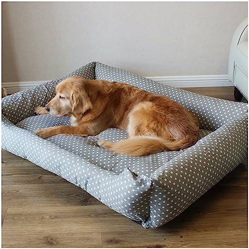 HYQHYX hundebett rund Großes menschliches Hundebett zum Dösen, orthopädisches Hundebett, schön, bequem, waschbar, 130 cm x 100 cm x 50 cm(Color:1,Size:) von BebeXi