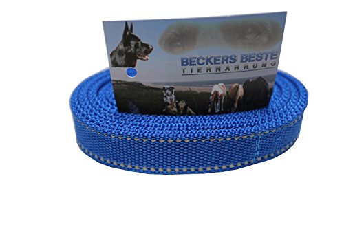 Nylonleine Blau reflektierend ohne Schlaufe 8 m von Beckers Beste Tiernahrung