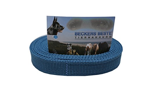 Nylonleine 7 m Rauchblau mit Schlaufe von Beckers Beste Tiernahrung