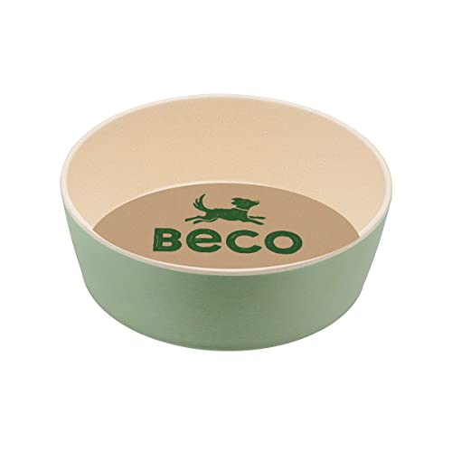 Beco Hundenapf – Futter- und Wassernapf, Bambus, frische Minze, klein, 15 cm Durchmesser von Beco