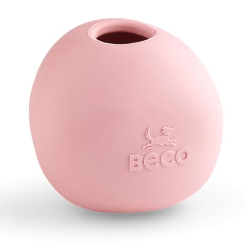 Beco Hundespielzeug - Naturkautschuk Wackelball Apportieren Hüpfball Leckerli Ball - Pink von Beco