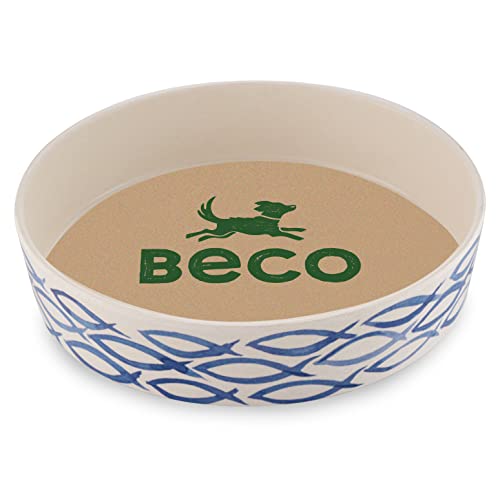 Beco Katzennapf – Futter- und Wassernapf, umweltfreundlich, robuster Bambus, Ozeanwellen-Druck, 13,5 cm Durchmesser, Blau und Weiß Beco Katzennapf – Futter- und Wassernapf, umweltfreundlich, robuster Bambus, Ozeanwellen-Druck, 13,5 cm Durchmesser, Blau und Weiß von Beco