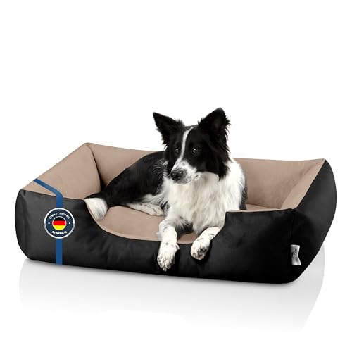 BedDog Hundebett L - Hundekissen - Hundekorb - Hundecouch - Hundesofa - Bezug abziehbar, Waschbar, für Mittel-Kleine Hunde von BedDog