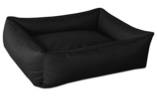 BedDog Hundebett MAX, Hundekissen mit abziehbaren waschbaren Bezug, Hundekorb, Hundesofa, für große Hunde, XXL, schwarz von BedDog