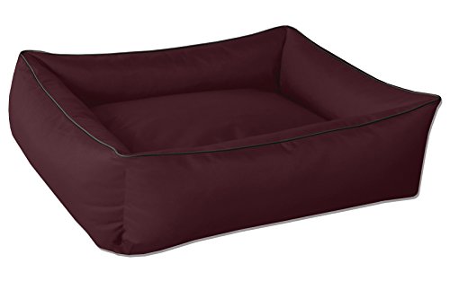 BedDog Hundebett MAX, Hundekissen mit abziehbaren waschbaren Bezug, Hundekorb, Hundesofa, für große Hunde, XXXL, Bordeaux von BedDog