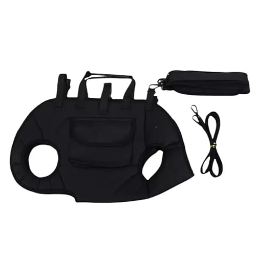 4-in-1 wandelbarer Hunde- und Katzentragerucksack – verstellbare Schlinge, Umhängetasche, Handheld, für kleine Haustiere von 0–9 kg, atmungsaktives Netzgewebe, Wirbelsäulenschutz (Schwarz, S) von BedEuu