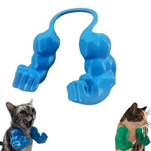 Lustiges Katzenmuskelarm: 3D-gedrucktes Superhelden-Kostüm für Kätzchen, leichte Haustier-Requisiten, für Geburtstagspartys, Halloween-Verkleidungen und lustiges Haustier (blau) von BedEuu