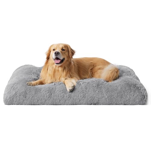 BEDSURE Flauschiges Hundebett Grosse Hunde - 121x76x8 cm Hundebett waschbar für große Hunde, rutschfeste Unterseite, plüsch Hundekissen Grosse Hunde, Hellgrau BEDSURE Flauschiges Hundebett Grosse Hunde - 121x76x8 cm Hundebett waschbar für große Hunde, rutschfeste Unterseite, plüsch Hundekissen Grosse Hunde, Hellgrau von BEDSURE