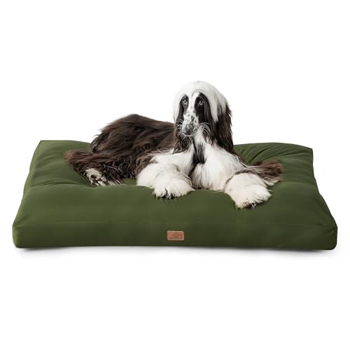 BEDSURE Hundekissen Grosse Hunde waschbar - 120x90cm hundematratze wasserdicht XXL für große, mittelgroße Hunde Outdoor gepolstert Hundematte grün in 10cm Höhe，XL Kühlmatte für Haustiere von BEDSURE