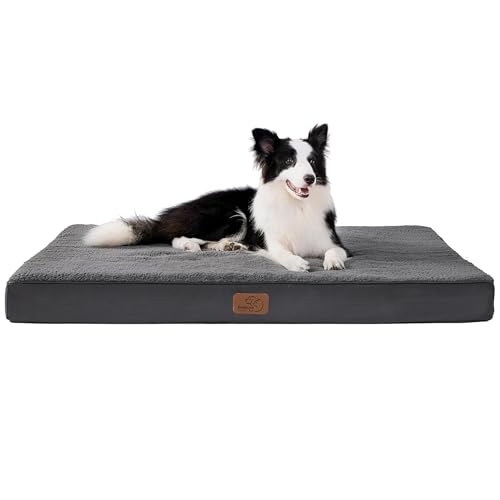 BEDSURE orthopädisches Hundebett mittelgroße Hunde - 91x69x7.6cm Hundekissen flauschig Hundematte waschbar Hundematratze in dunkelgrau für mittelgroße Hunde BEDSURE orthopädisches Hundebett mittelgroße Hunde - 91x69x7.6cm Hundekissen flauschig Hundematte waschbar Hundematratze in dunkelgrau für mittelgroße Hunde von BEDSURE