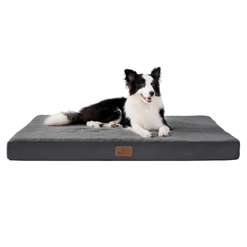BEDSURE orthopädisches Hundebett Grosse Hunde - 104x74x9cm Hundekissen flauschig Hundematte waschbar Hundematratze in dunkelgrau für große Hunde BEDSURE orthopädisches Hundebett Grosse Hunde - 104x74x9cm Hundekissen flauschig Hundematte waschbar Hundematratze in dunkelgrau für große Hunde von BEDSURE