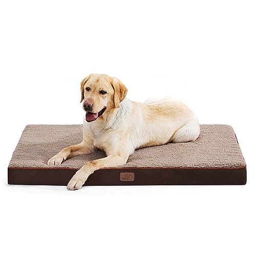 BEDSURE orthopädisches Hundebett Grosse Hunde - 112x81x7.6cm Hundekissen flauschig Hundematte waschbar Hundematratze in braun für große Hunde BEDSURE orthopädisches Hundebett Grosse Hunde - 112x81x7.6cm Hundekissen flauschig Hundematte waschbar Hundematratze in braun für große Hunde von BEDSURE