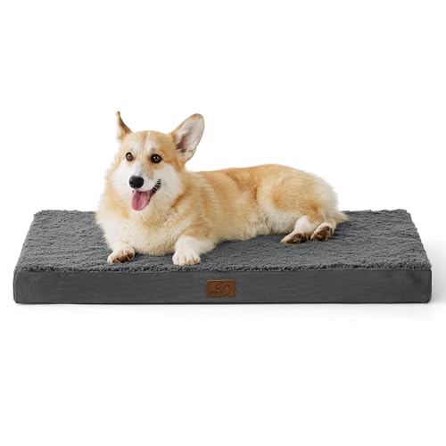 BEDSURE orthopädisches Hundebett mittelgroße Hunde - 89x56x7.6cm Hundekissen flauschig Hundematte waschbar Hundematratze in dunkelgrau für mittelgroße Hunde BEDSURE orthopädisches Hundebett mittelgroße Hunde - 89x56x7.6cm Hundekissen flauschig Hundematte waschbar Hundematratze in dunkelgrau für mittelgroße Hunde von BEDSURE