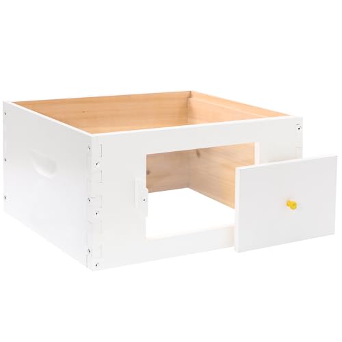 BeeTech Langstroth Bienenstock, 8 Rahmen, tiefer Brutkasten, bemalt, ohne Holzrahmen und gewachste Fundamente (zerlegt) von BeeTech