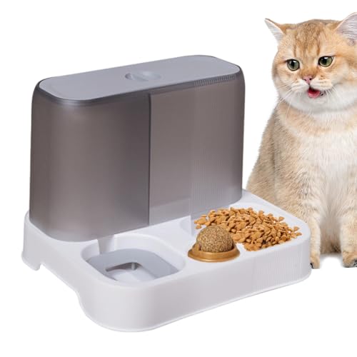 Beedozo Automatischer Katzenfutterautomat,Automatischer Haustierfutterspender - Katzenfutter-Tränke,Automatischer Hundefutterspender, Wasserspender mit großer Kapazität, Tierfutterspender, Futternapf von Beedozo
