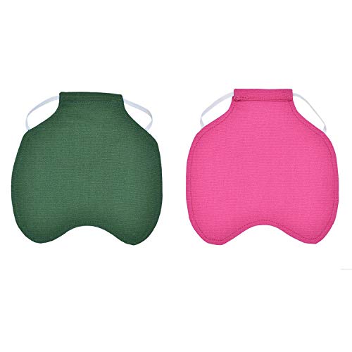 2 x Hühnerschürze mit einem Riemen, Federschutz für Geflügel, Standardgröße (Rosarot und Grün) von Beelooom