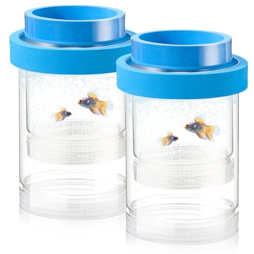 Beeveer 2 Stück Züchterbox für Aquarium, Züchter, Trennnetz, Zuchtbox mit Saugnapf für kleine Fische, Garnelen, Clownfische, Guppy von Beeveer