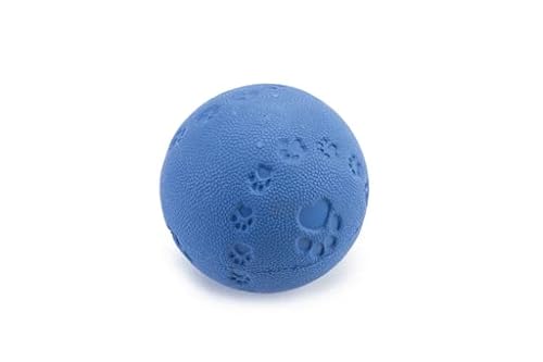 BEEZTEES 625953 Hundespielzeug: Ball aus Gummi Ø 7,5cm BLAU von Beeztees