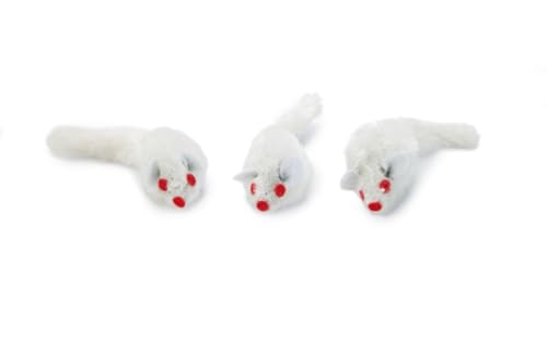 Beeztees 419792 Plüschmaus, 5 cm 3 Stück, weiß Beeztees 419792 Plüschmaus, 5 cm 3 Stück, weiß von Beeztees
